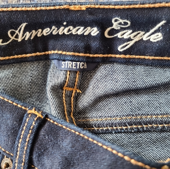 American Eagle Stretch Skinny Jeans. Dark Wash. 4 Short or W26½, L27. - Picture 5 of 5